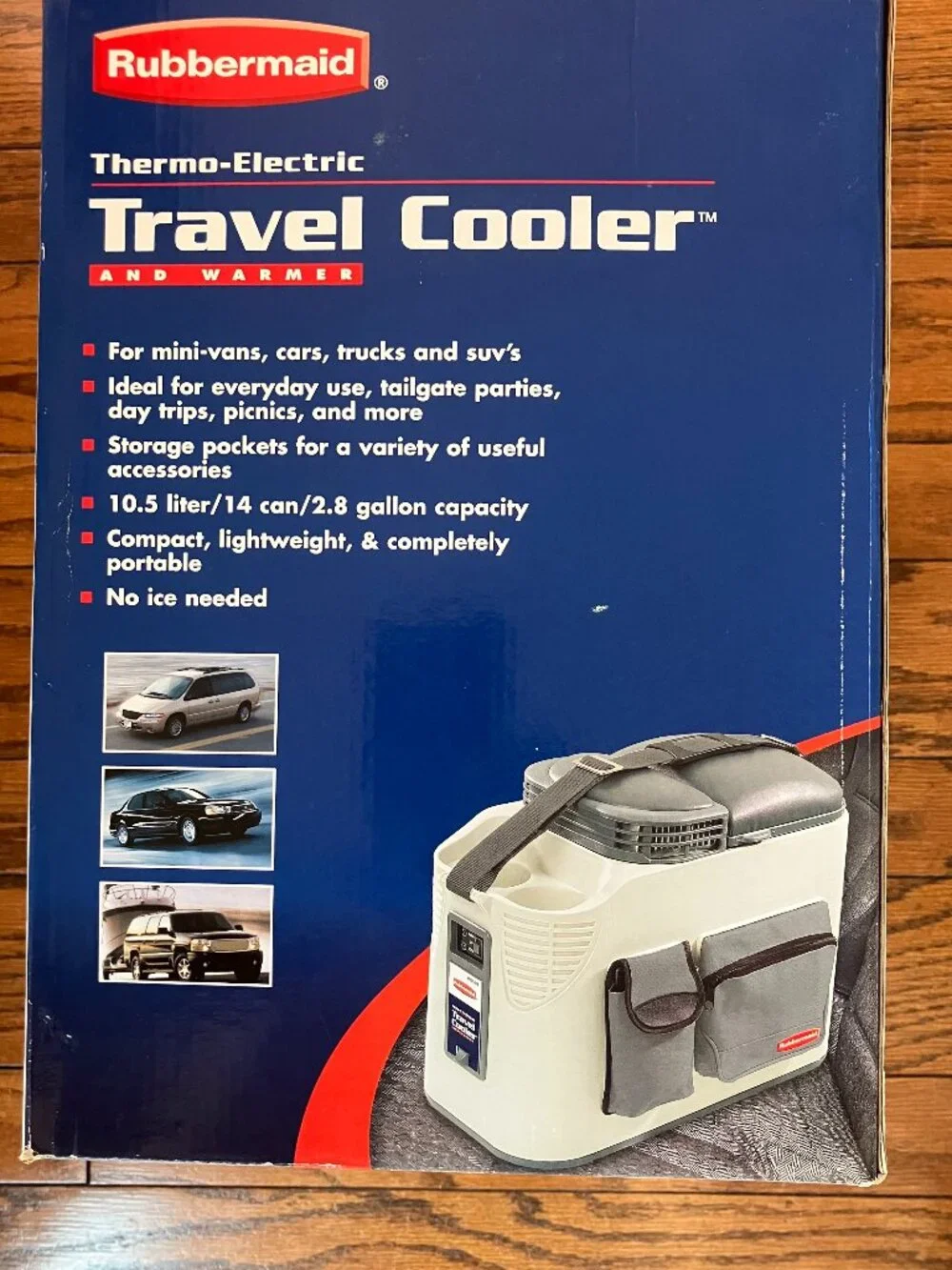 Rubbermaid Thermo-Electric Travel Cooler & Warmer VEC223RB + AC/DC converter